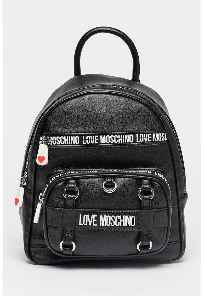 Love Moschino Раница от еко кожа с метално лого - Pepit.bg