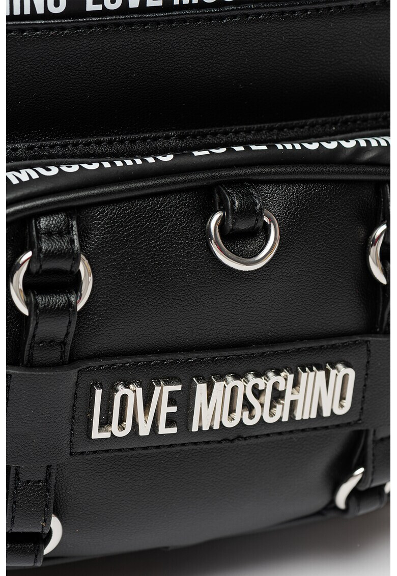 Love Moschino Раница от еко кожа с метално лого - Pepit.bg