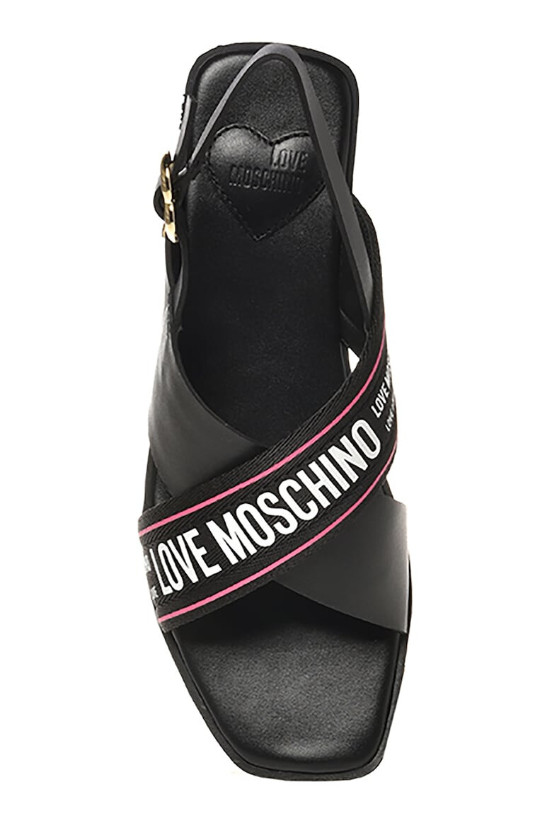 Love Moschino Сандали с отворена пета и лого - Pepit.bg