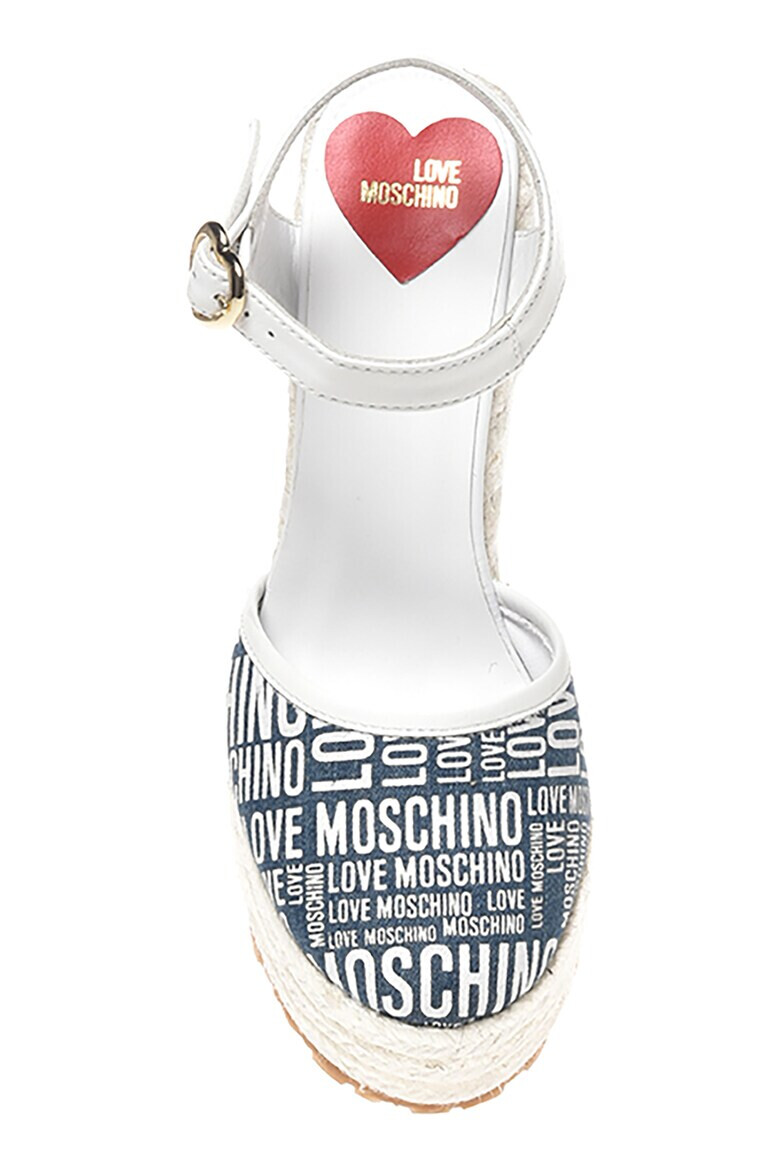 Love Moschino Скосени сандали с лого - Pepit.bg