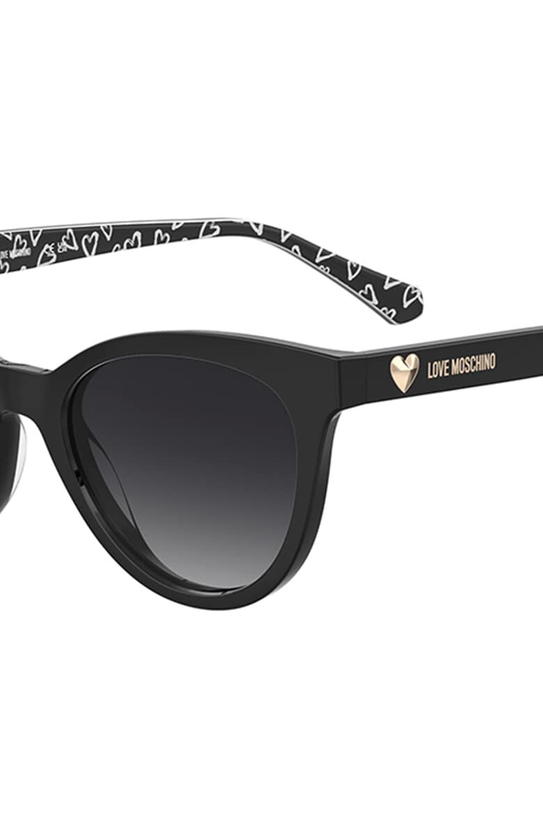Love Moschino Слънчеви очила с градиента - Черен - Pepit.bg