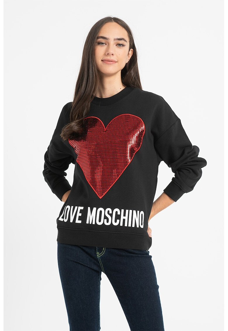 Love Moschino Суитшърт с лого - Pepit.bg