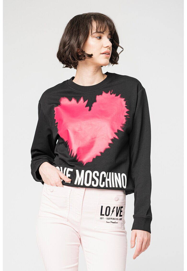 Love Moschino Суитшърт с лого - Pepit.bg