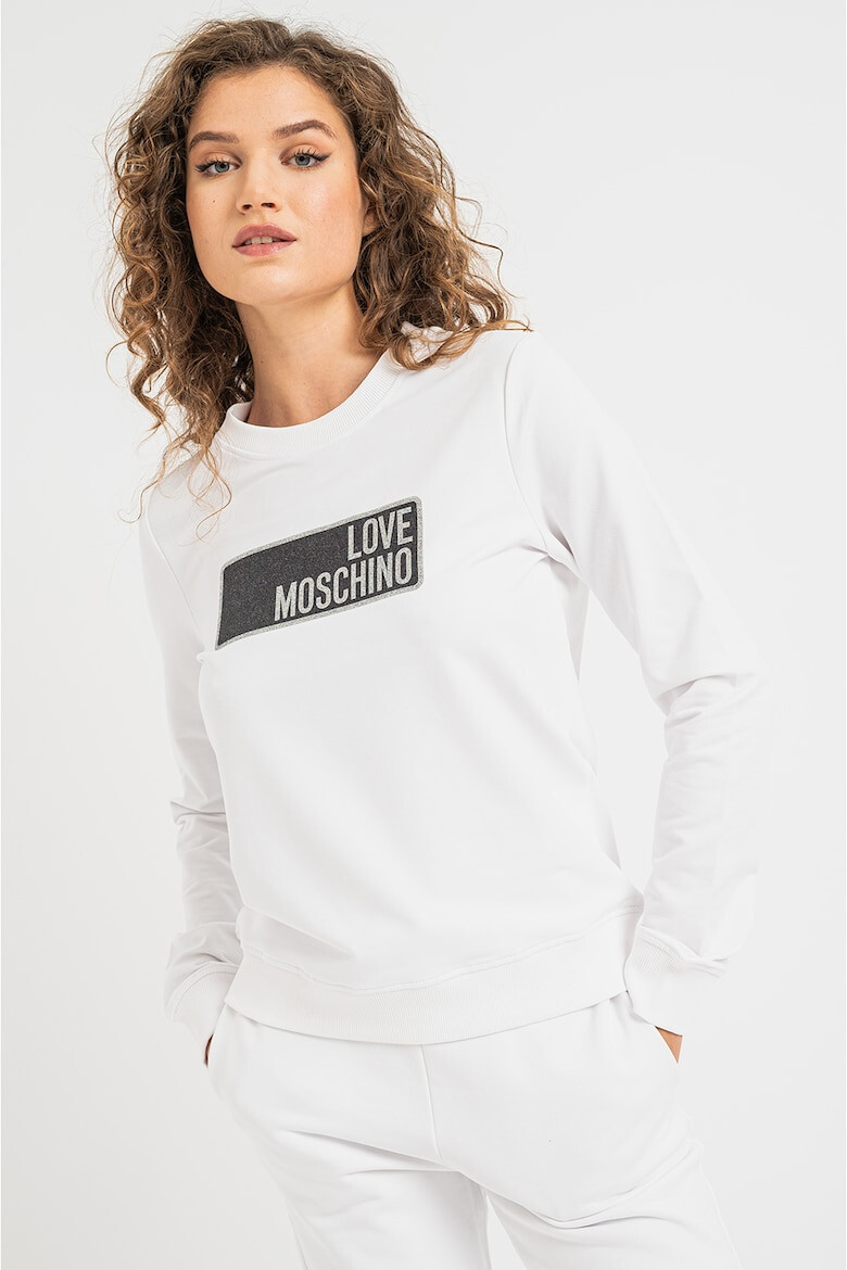 Love Moschino Суитшърт с овално деколте и лого - Pepit.bg