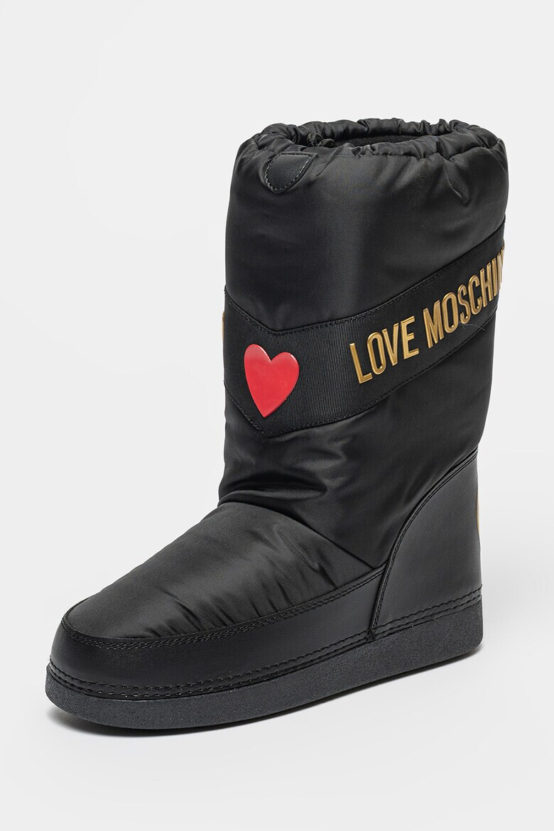 Love Moschino Текстилни ботуши с лого - Pepit.bg