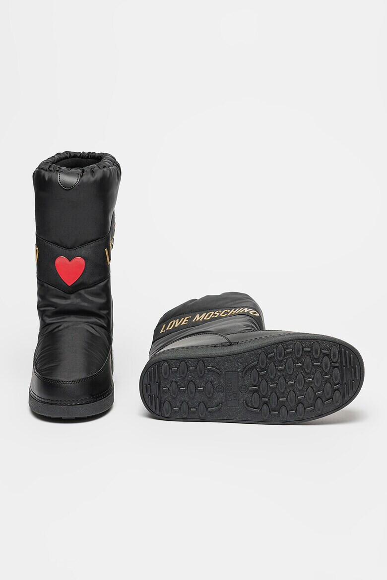 Love Moschino Текстилни ботуши с лого - Pepit.bg