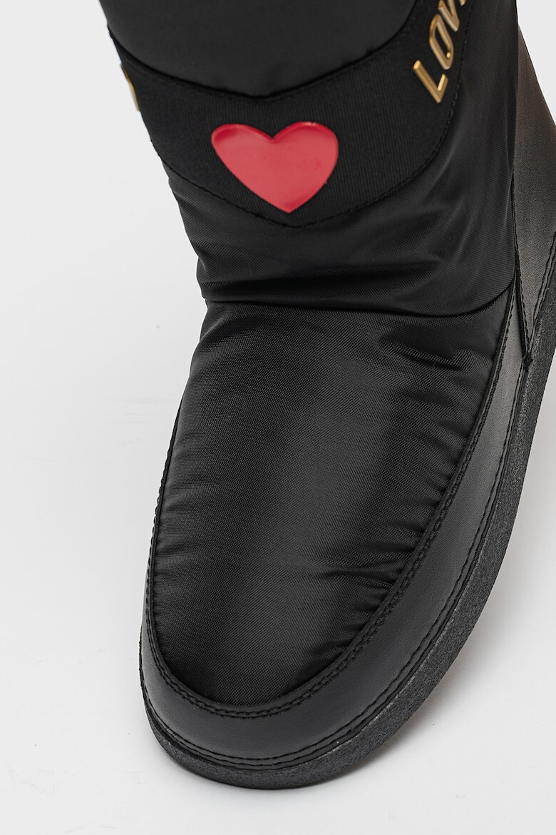 Love Moschino Текстилни ботуши с лого - Pepit.bg
