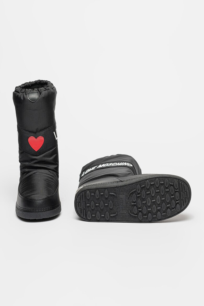 Love Moschino Текстилни ботуши с лого - Pepit.bg