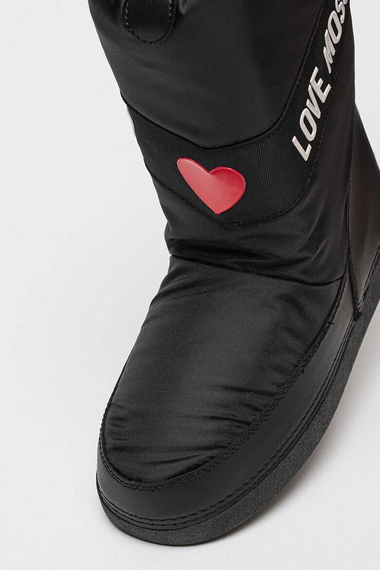 Love Moschino Текстилни ботуши с лого - Pepit.bg