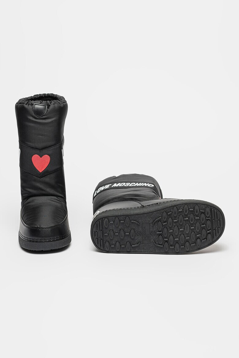 Love Moschino Текстилни ботуши с лого - Pepit.bg