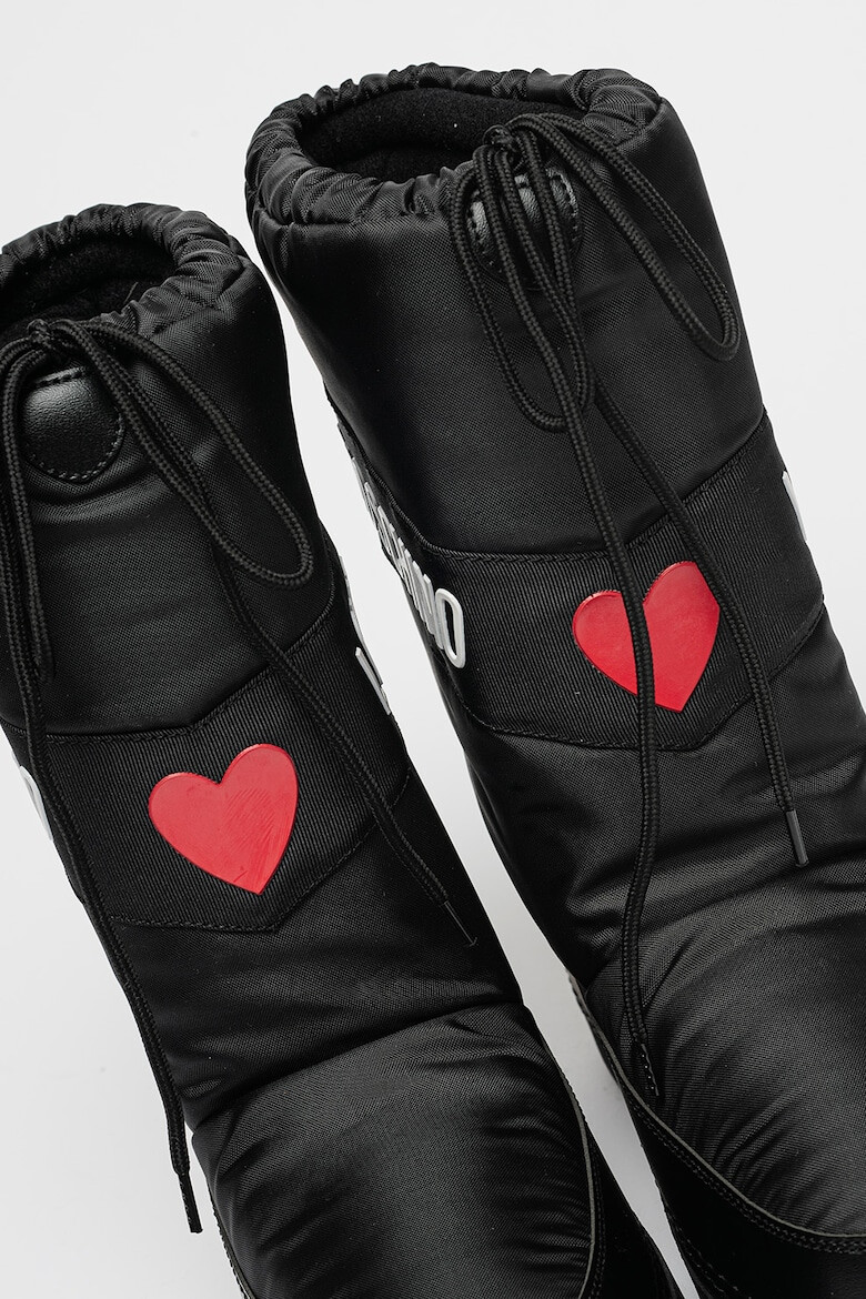 Love Moschino Текстилни ботуши с лого - Pepit.bg