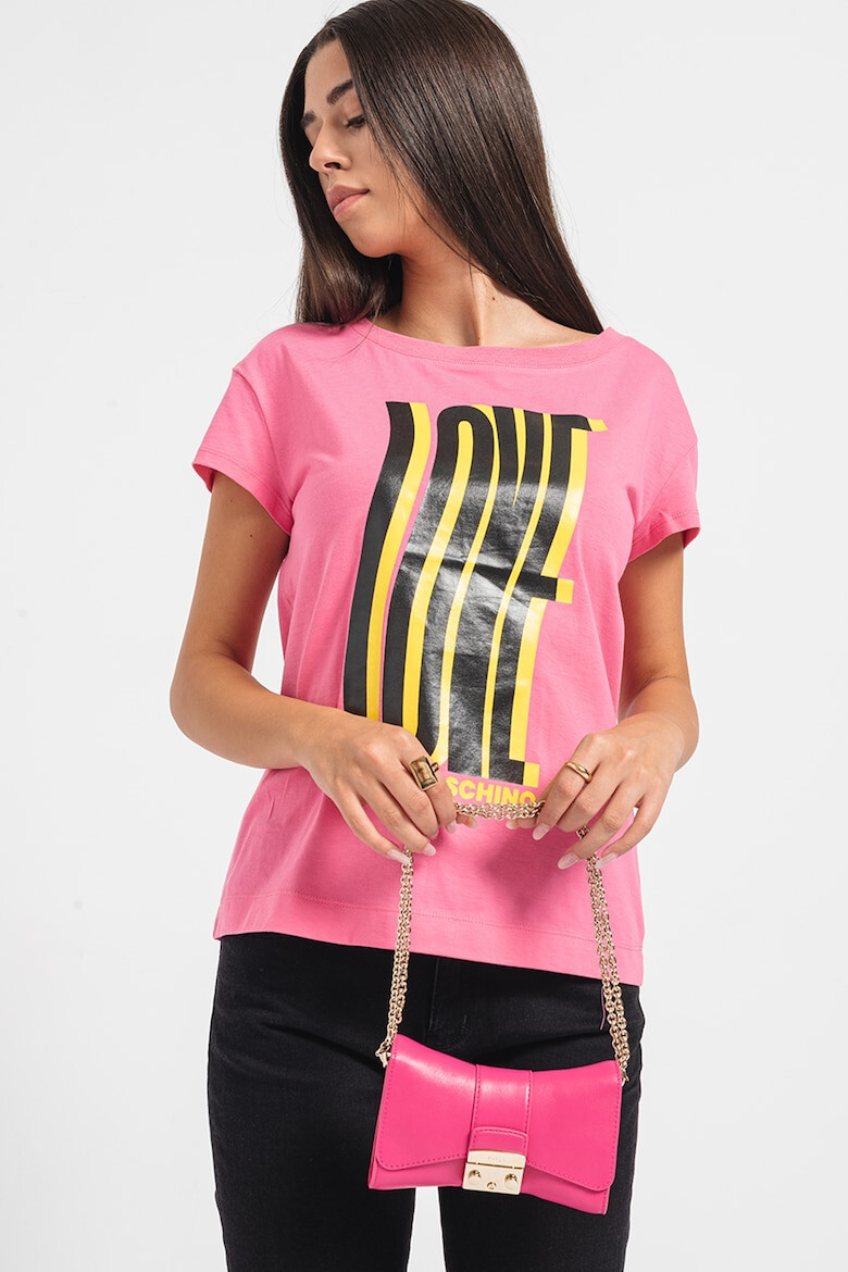 Love Moschino Тениска на лога - Pepit.bg