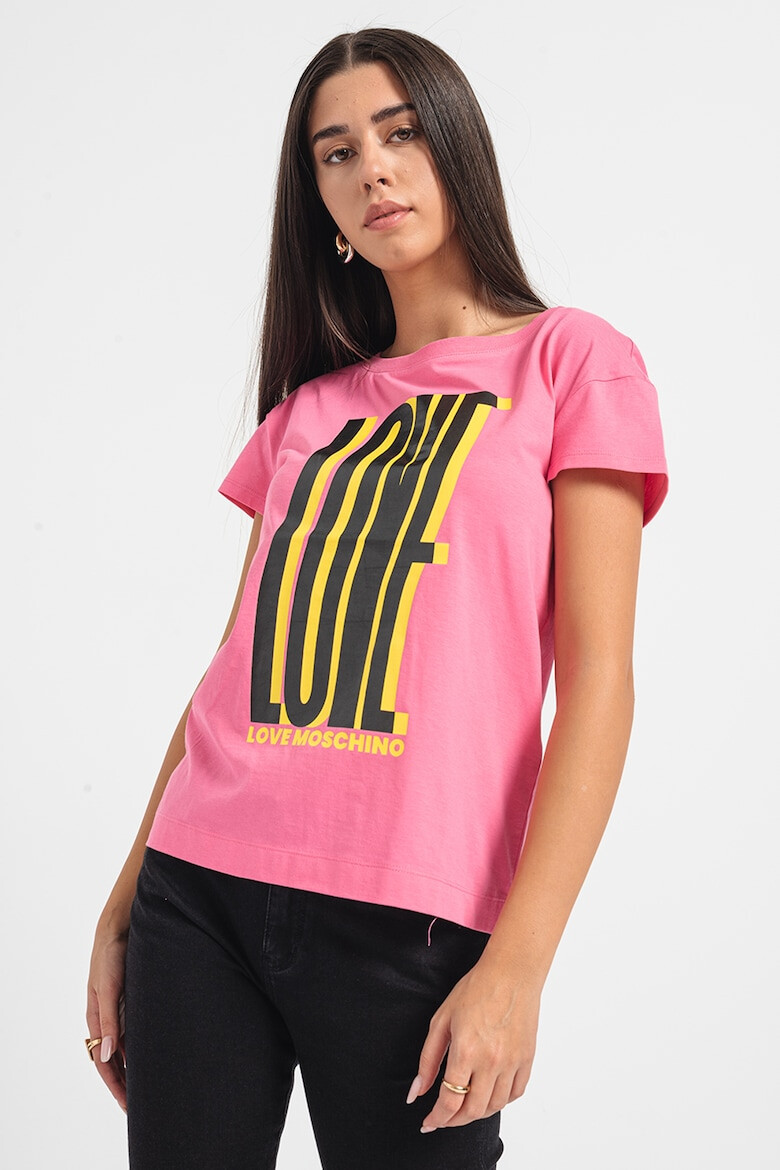 Love Moschino Тениска на лога - Pepit.bg