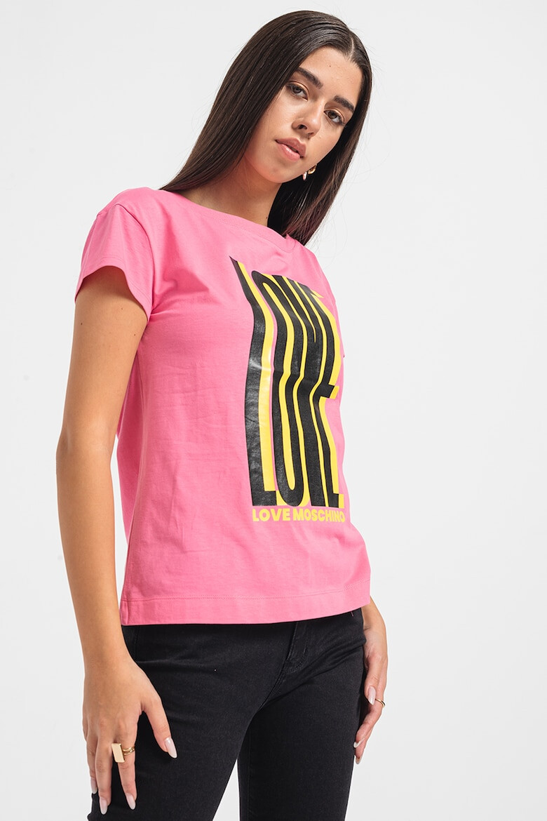 Love Moschino Тениска на лога - Pepit.bg