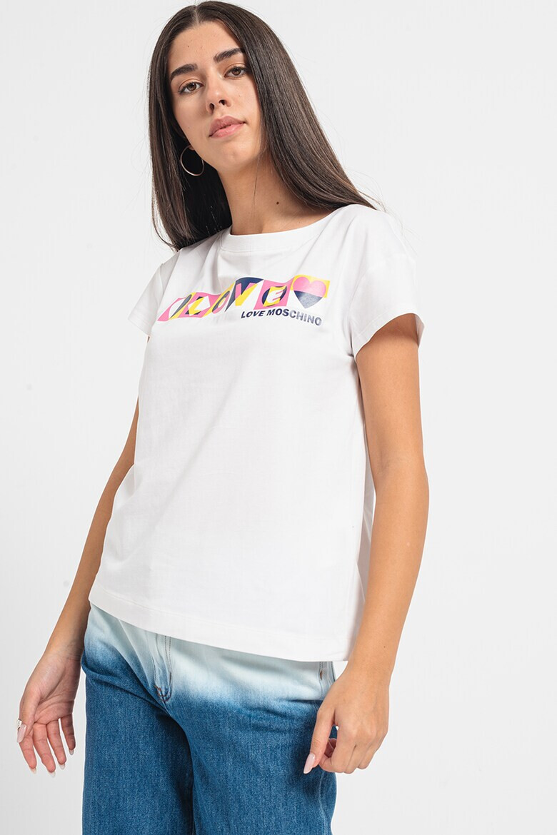 Love Moschino Тениска на лога - Pepit.bg