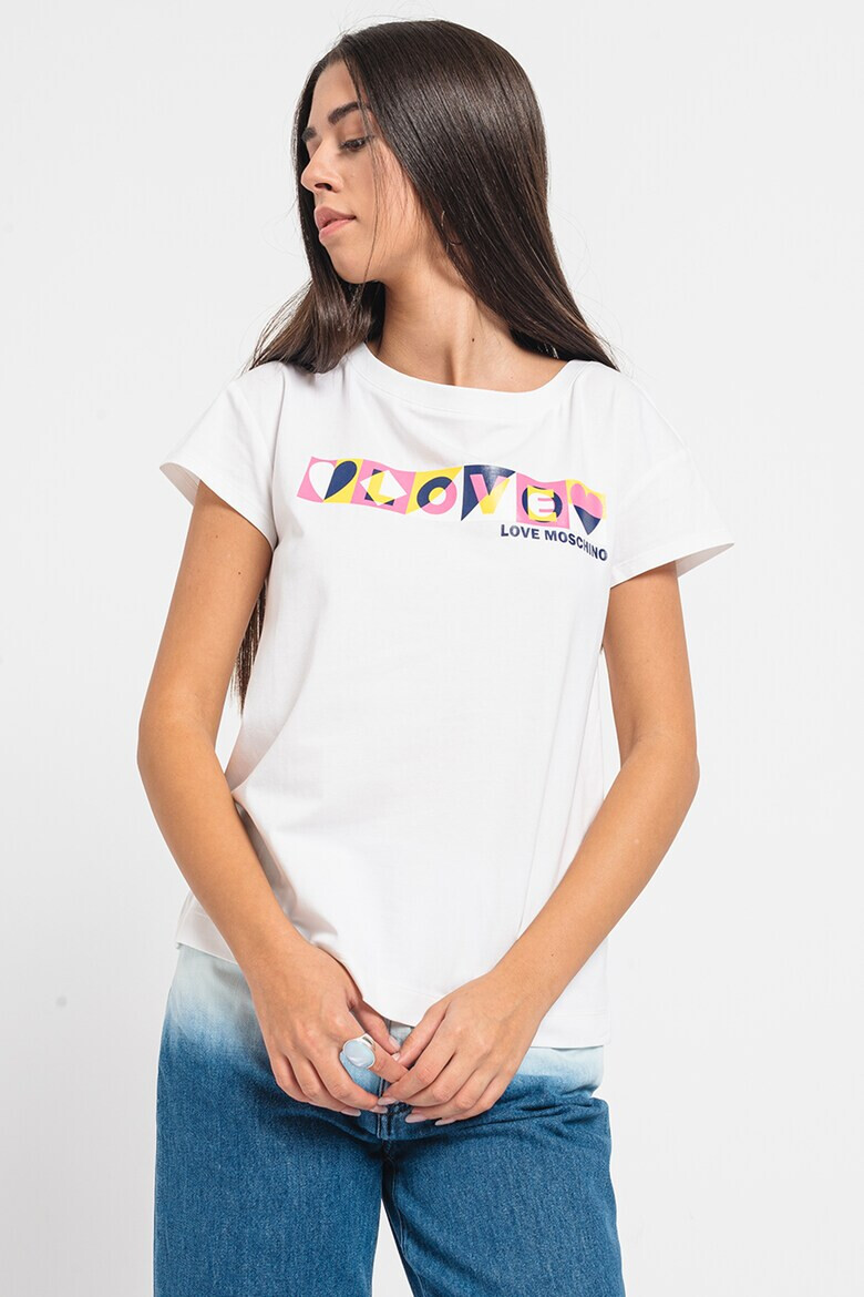 Love Moschino Тениска на лога - Pepit.bg