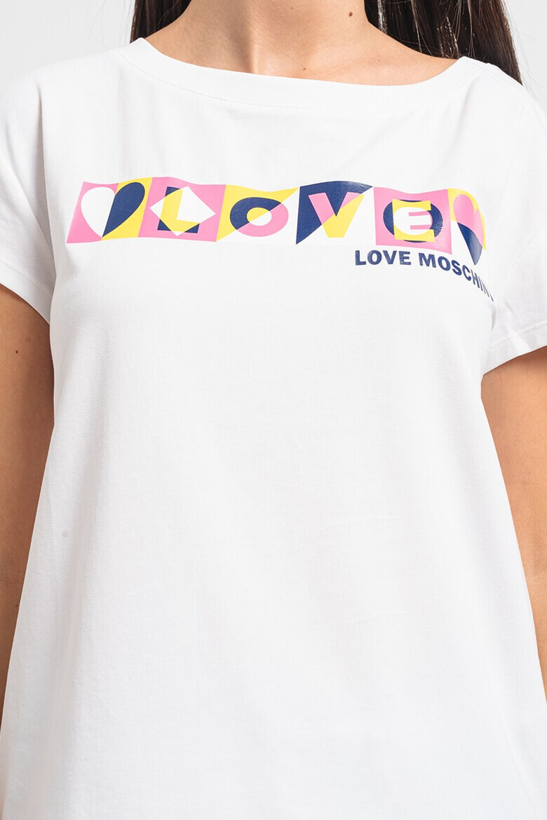 Love Moschino Тениска на лога - Pepit.bg