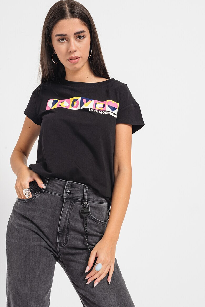 Love Moschino Тениска на лога - Pepit.bg