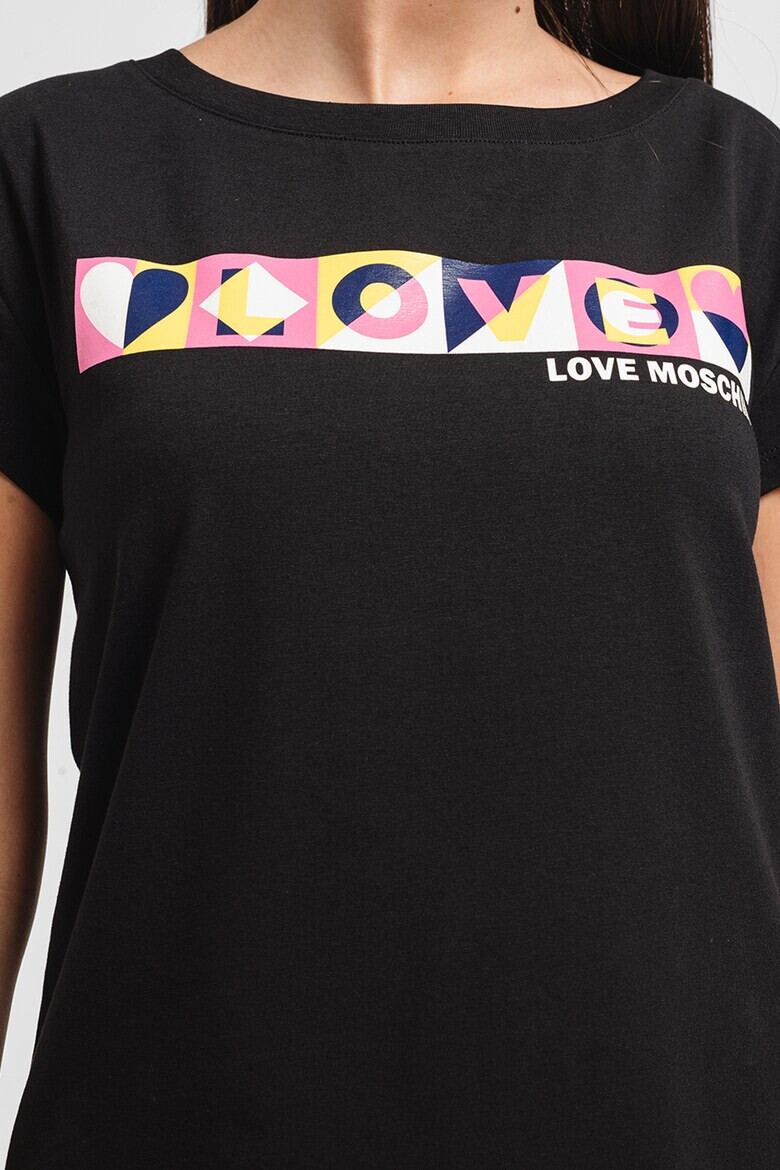 Love Moschino Тениска на лога - Pepit.bg