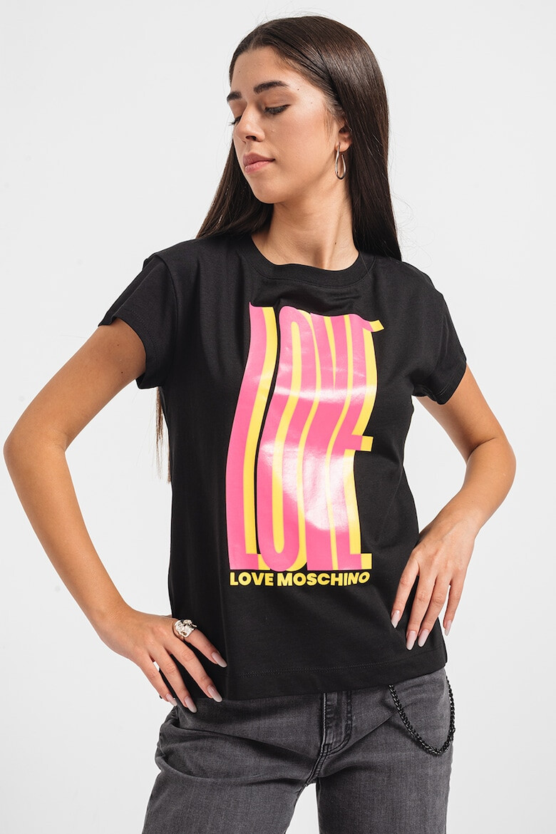Love Moschino Тениска на лога - Pepit.bg