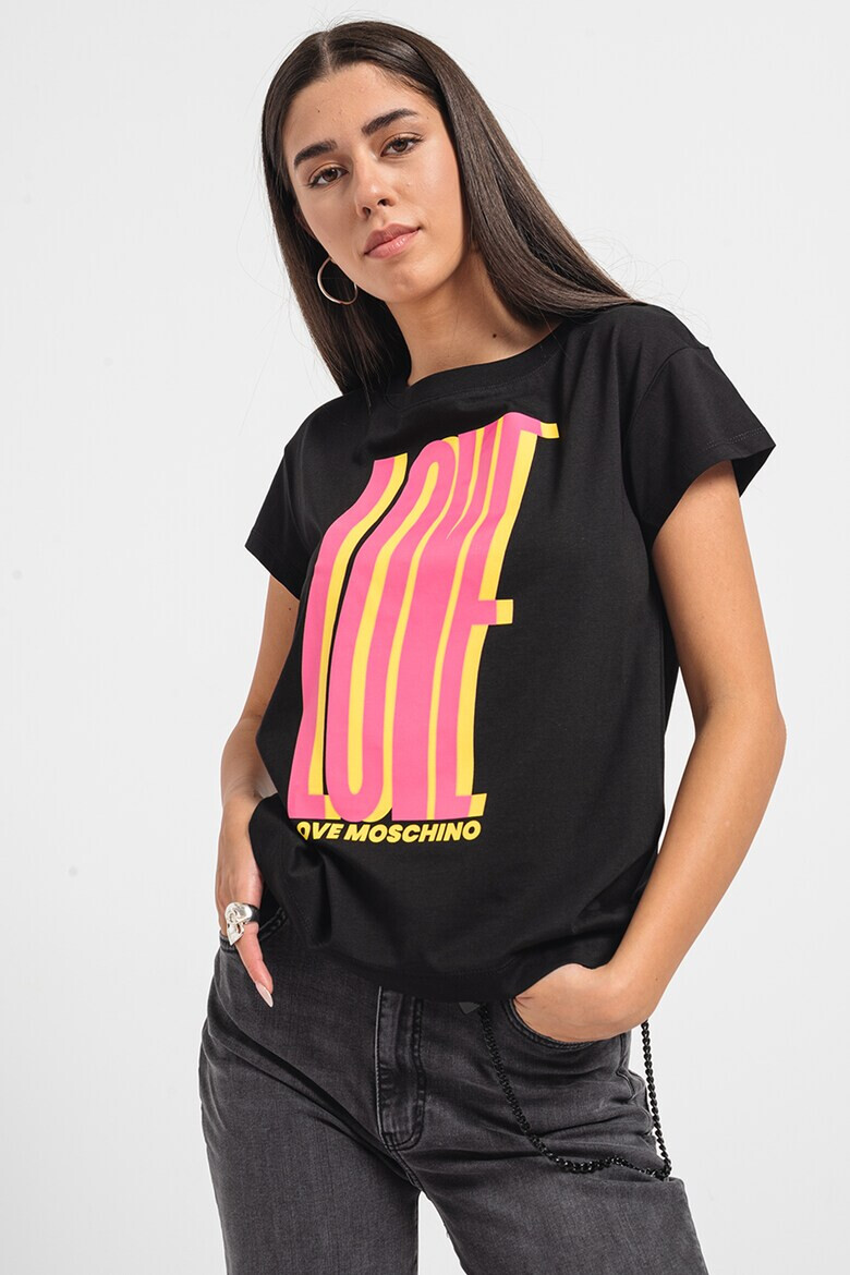 Love Moschino Тениска на лога - Pepit.bg
