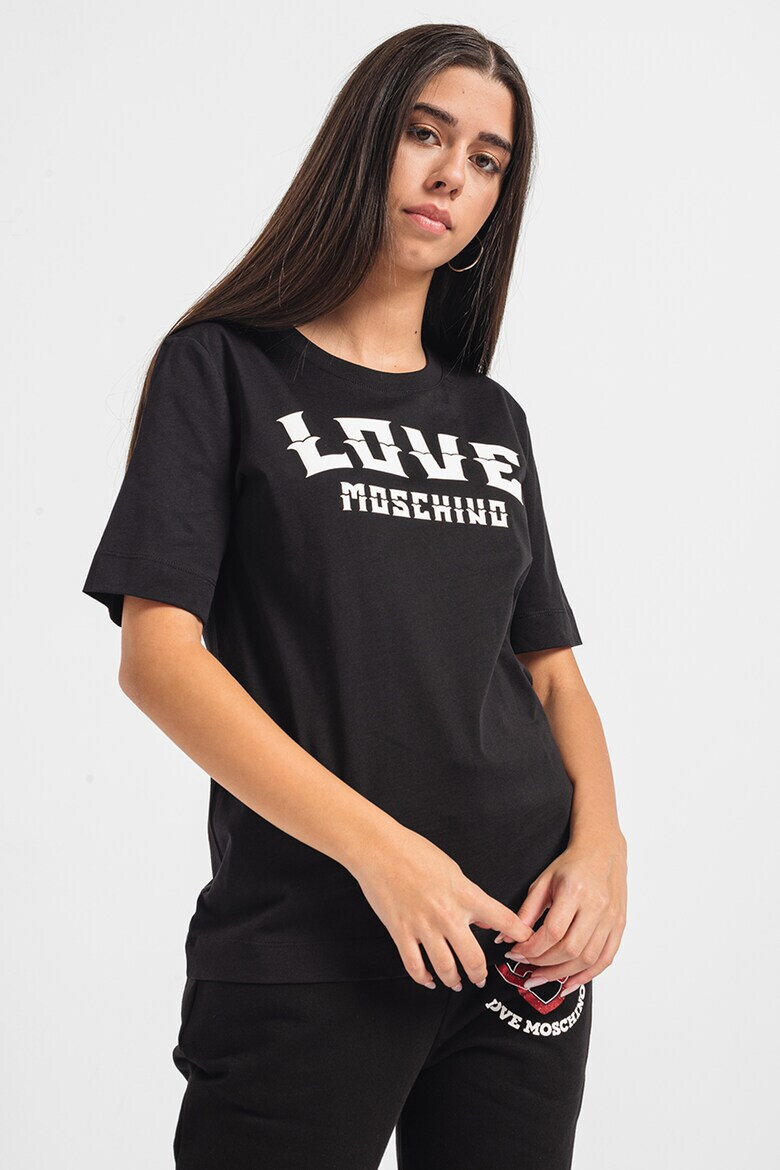 Love Moschino Тениска на лога - Pepit.bg