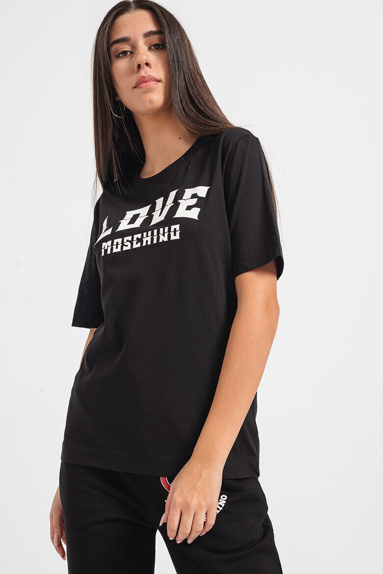Love Moschino Тениска на лога - Pepit.bg
