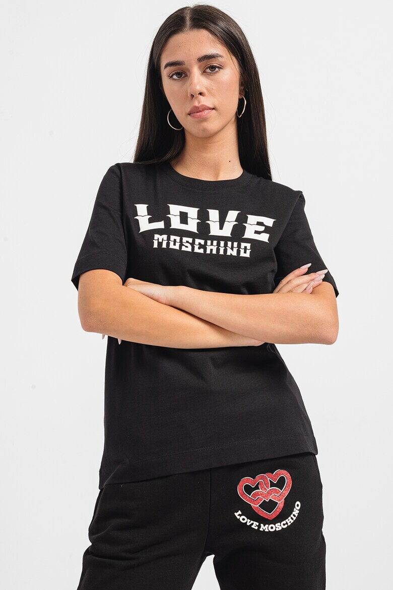 Love Moschino Тениска на лога - Pepit.bg