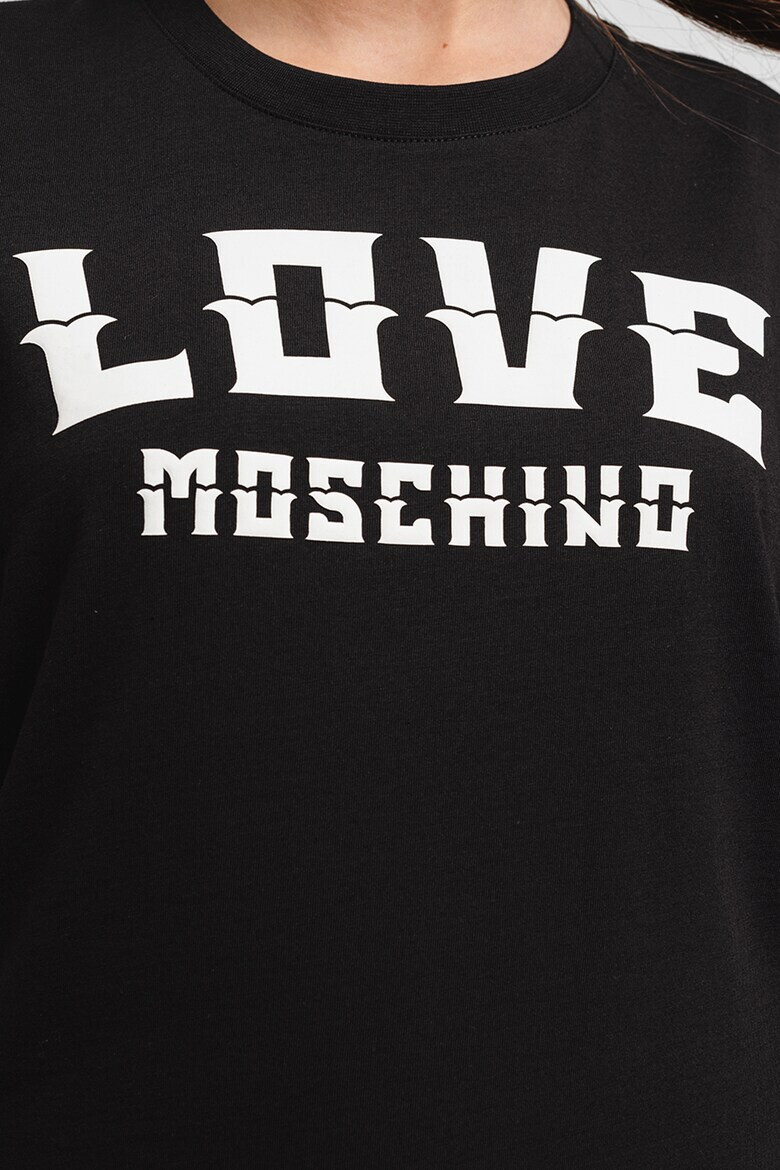 Love Moschino Тениска на лога - Pepit.bg