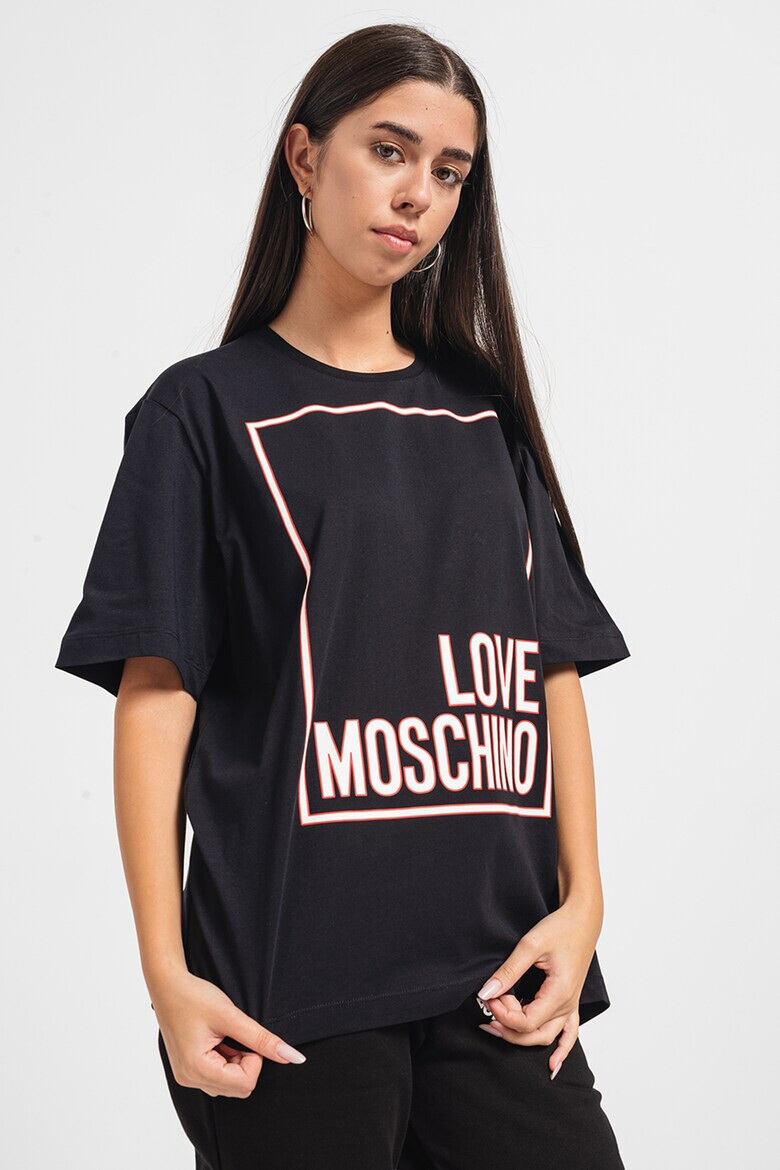 Love Moschino Тениска с лога - Pepit.bg