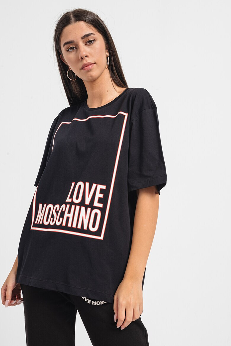Love Moschino Тениска с лога - Pepit.bg