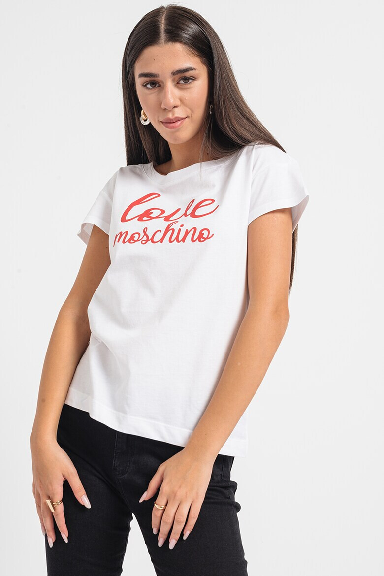 Love Moschino Тениска с лога - Pepit.bg