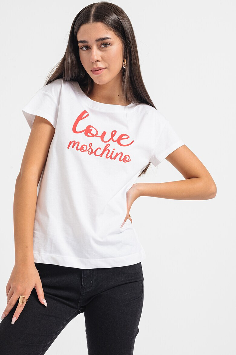 Love Moschino Тениска с лога - Pepit.bg