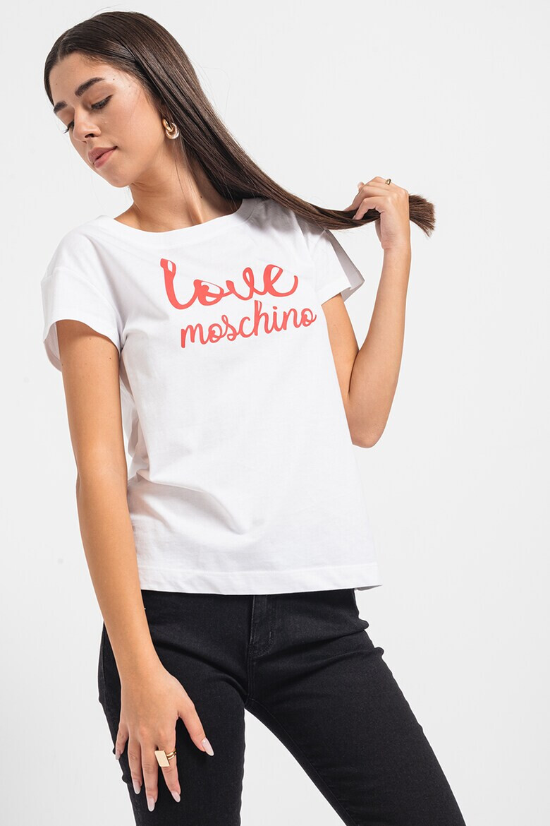 Love Moschino Тениска с лога - Pepit.bg