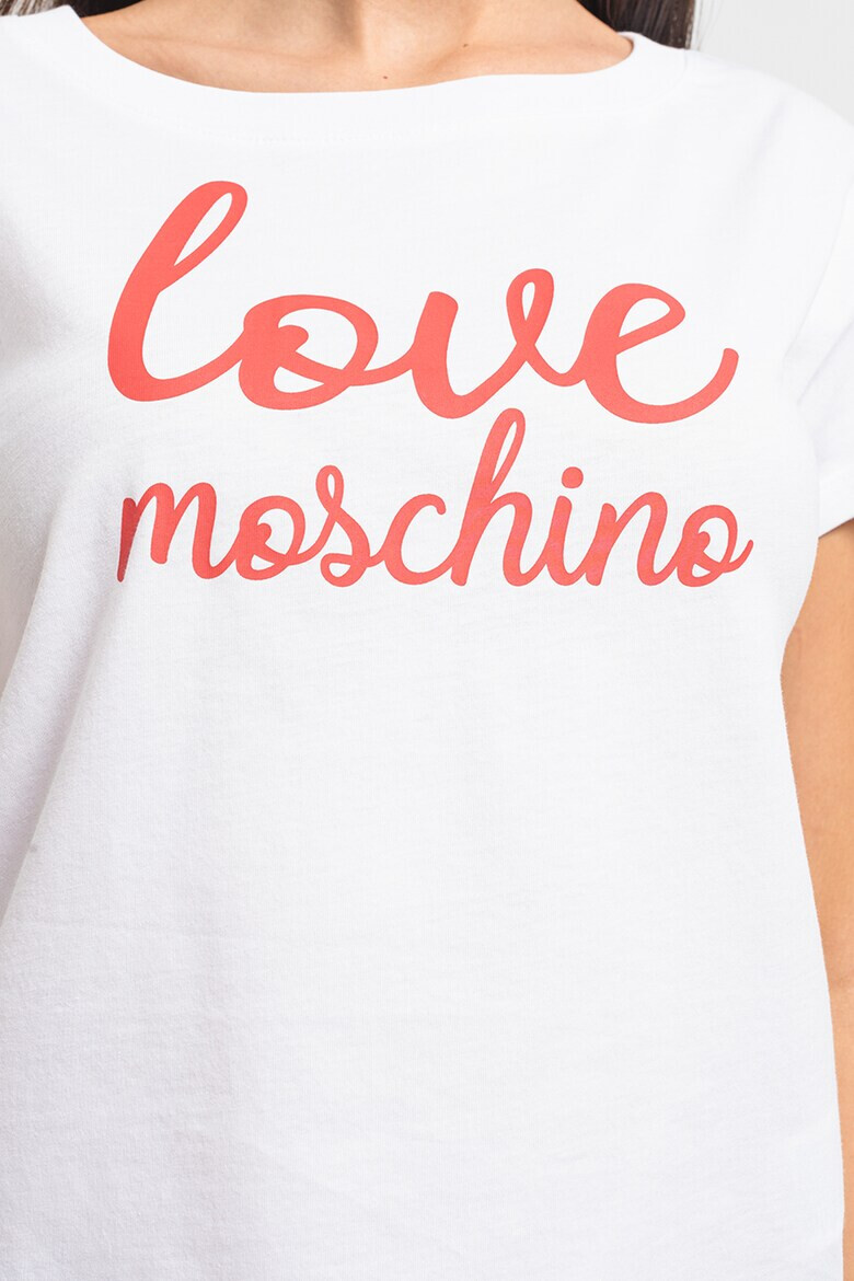Love Moschino Тениска с лога - Pepit.bg
