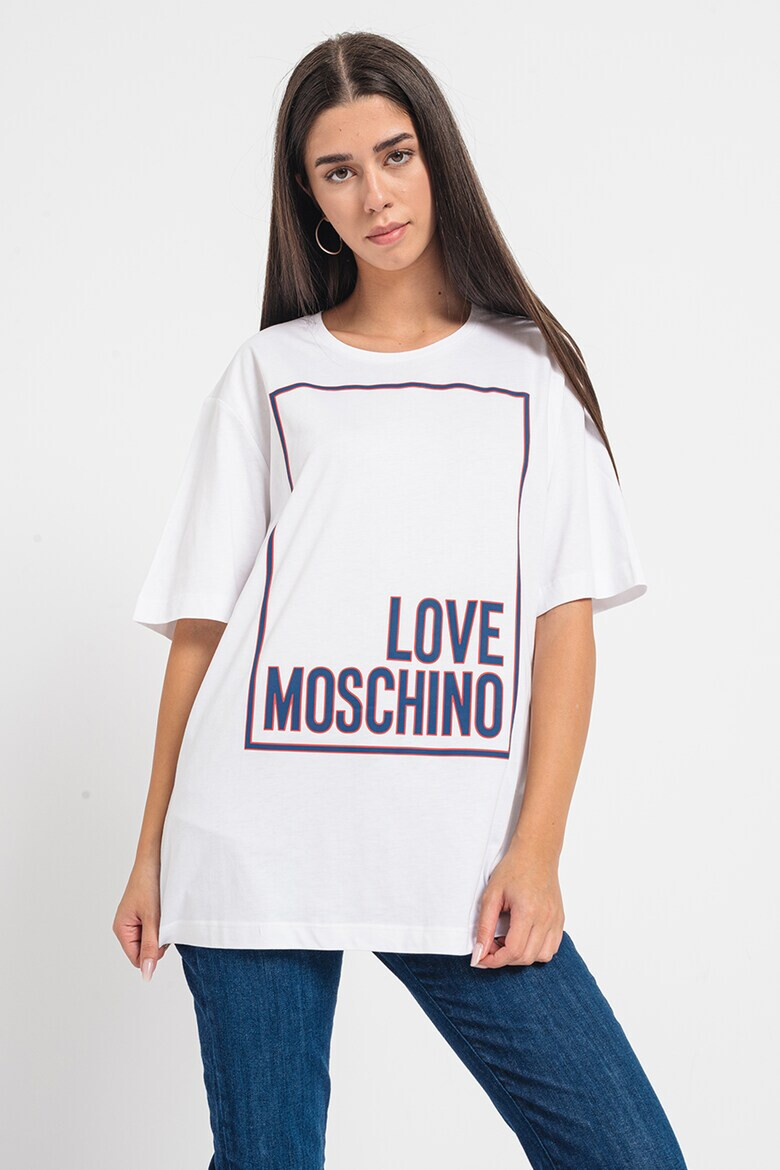 Love Moschino Тениска с лога - Pepit.bg