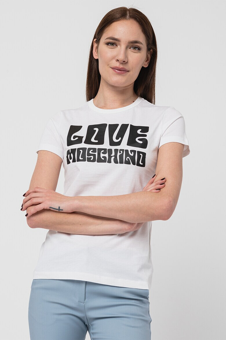 Love Moschino Тениска с лого - Pepit.bg