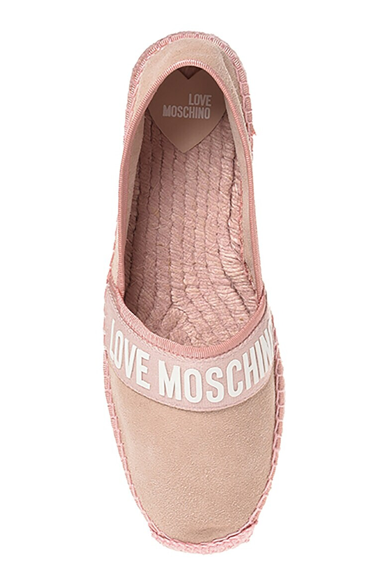 Love Moschino Велурени еспадрили с лого - Pepit.bg