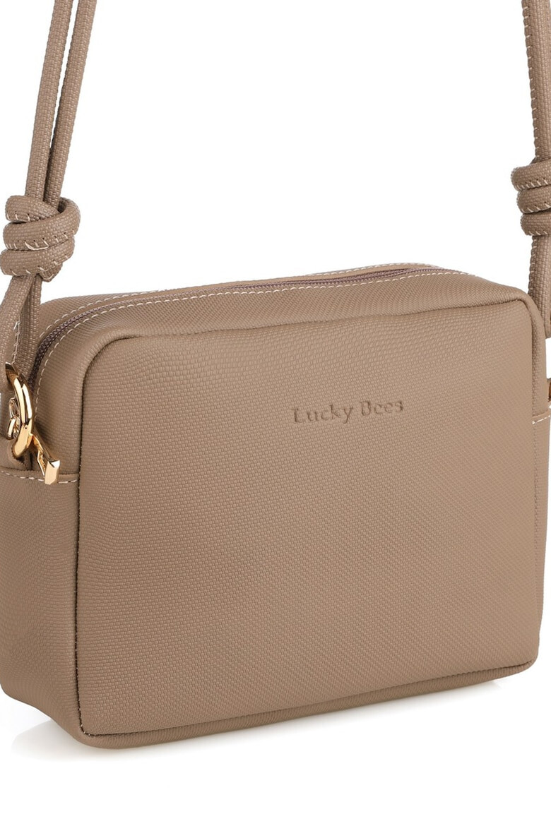 Lucky Bees Чанта crossbody с текстурирана визия - Pepit.bg