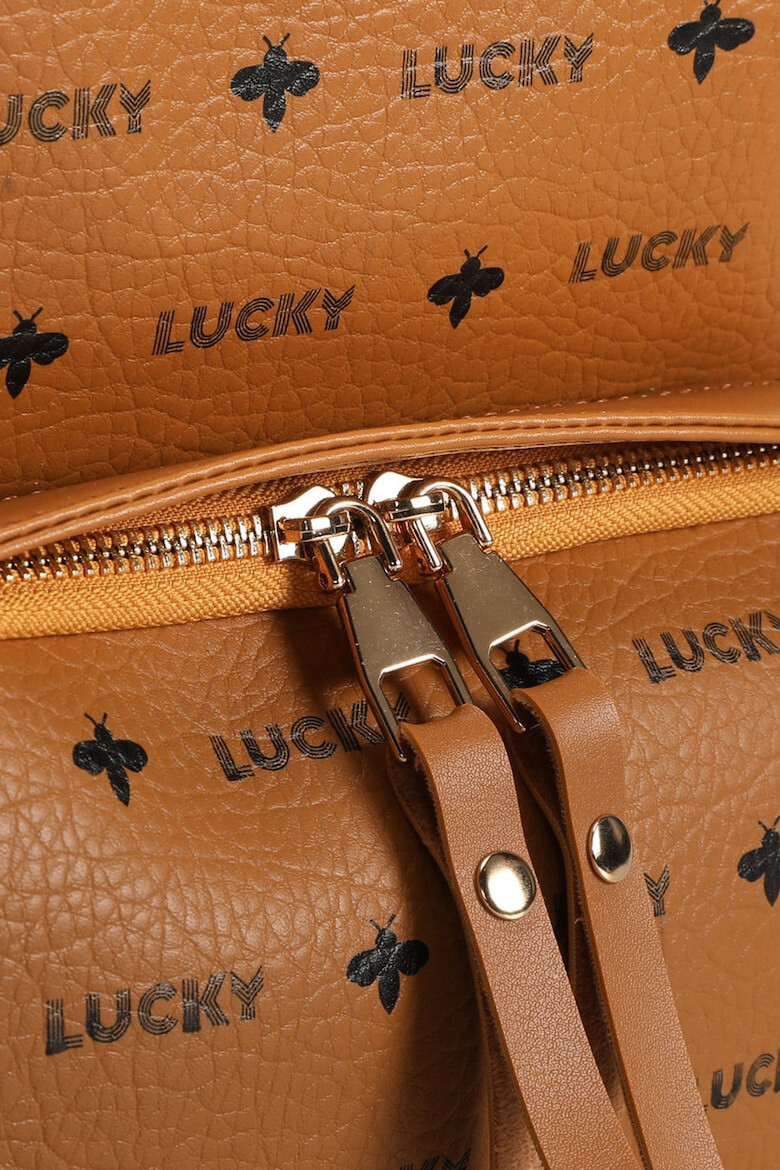 Lucky Bees Раница от еко кожа с лого - Pepit.bg