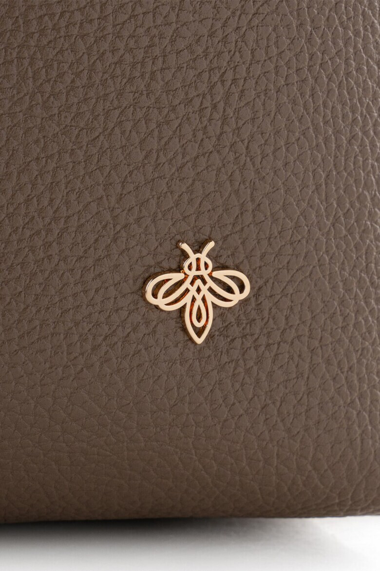 Lucky Bees Шопинг чанта от еко кожа - Сиво-кафяв - Pepit.bg