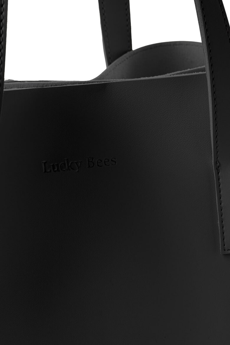 Lucky Bees Шопинг чанта от еко кожа - Черен - Pepit.bg
