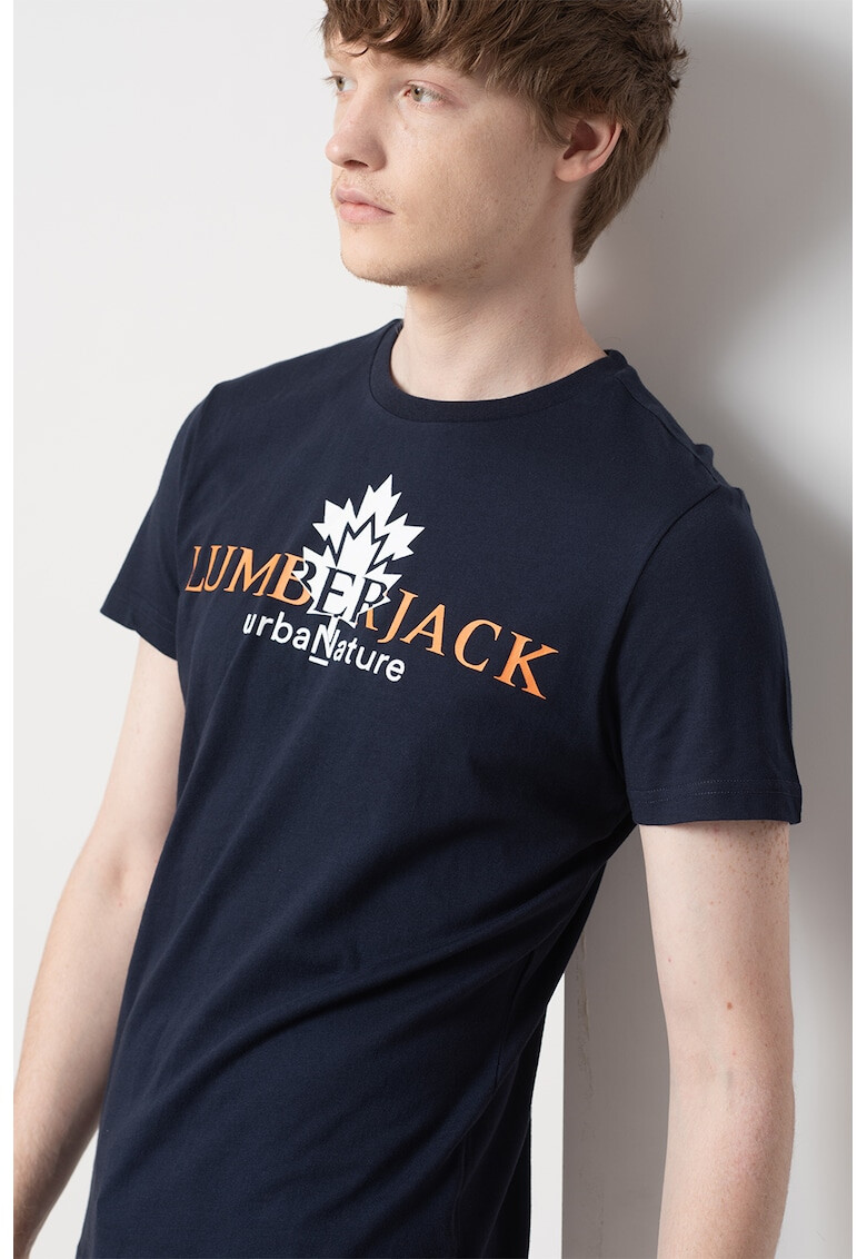 Lumberjack Тениска с овално деколте и лого - Pepit.bg