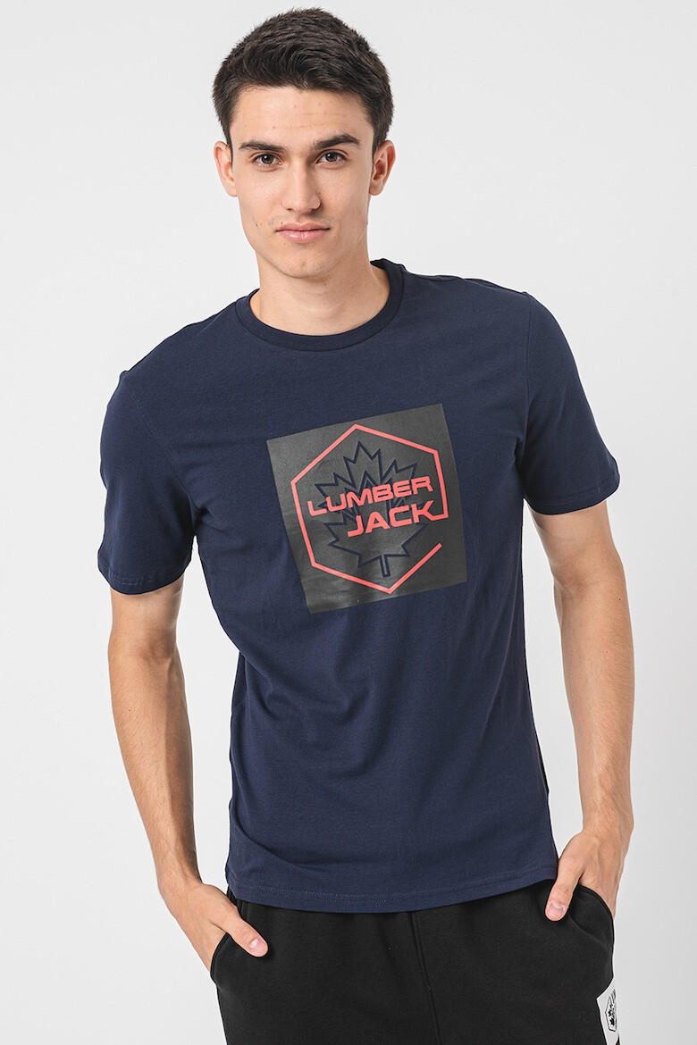 Lumberjack Тениска с овално деколте с лого - Pepit.bg