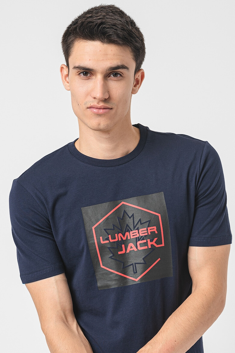 Lumberjack Тениска с овално деколте с лого - Pepit.bg