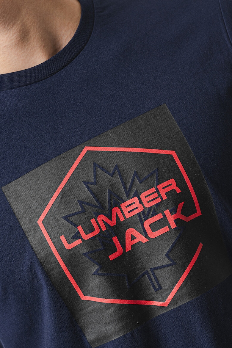Lumberjack Тениска с овално деколте с лого - Pepit.bg