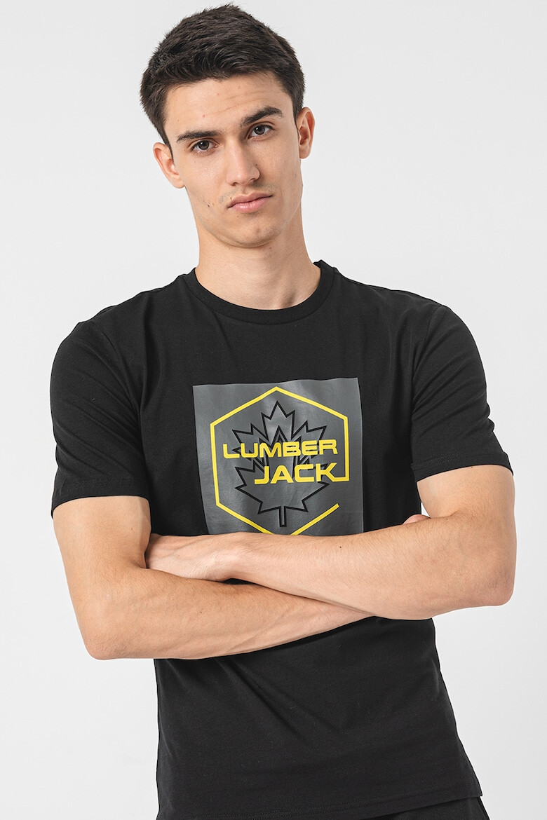 Lumberjack Тениска с овално деколте с лого - Pepit.bg