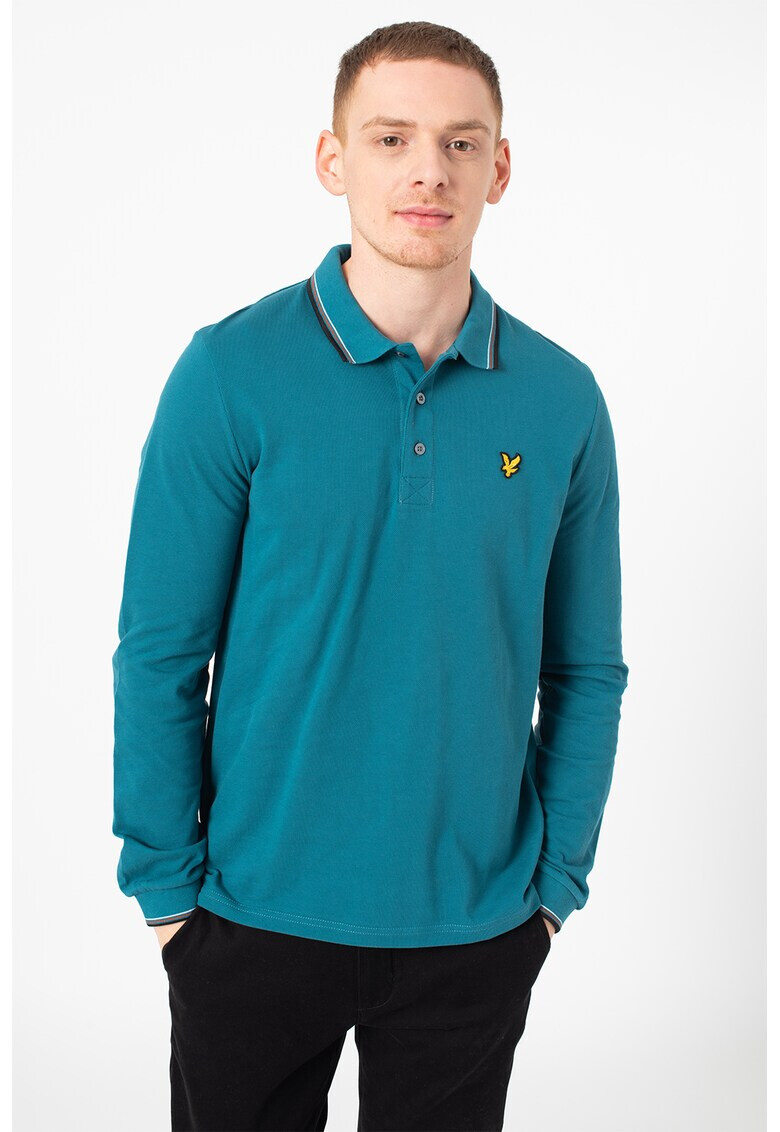 Lyle & Scott Блуза с яка и бродирано лого - Pepit.bg