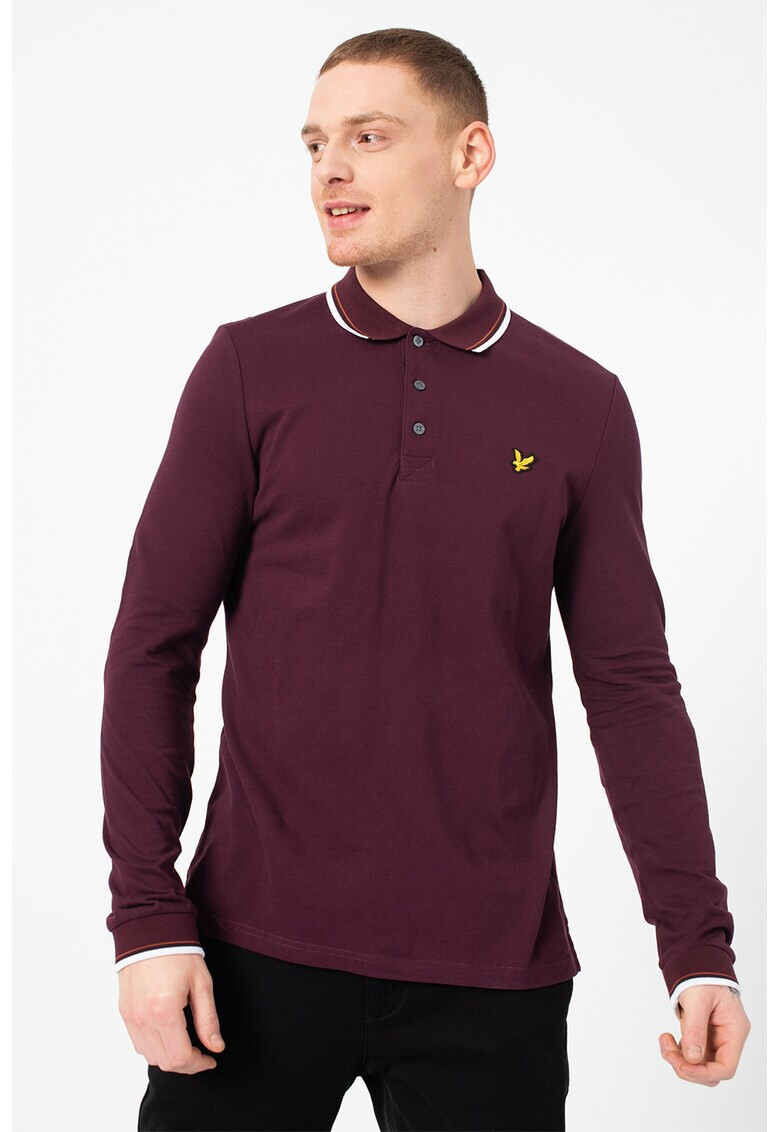 Lyle & Scott Блуза с яка и бродирано лого - Pepit.bg