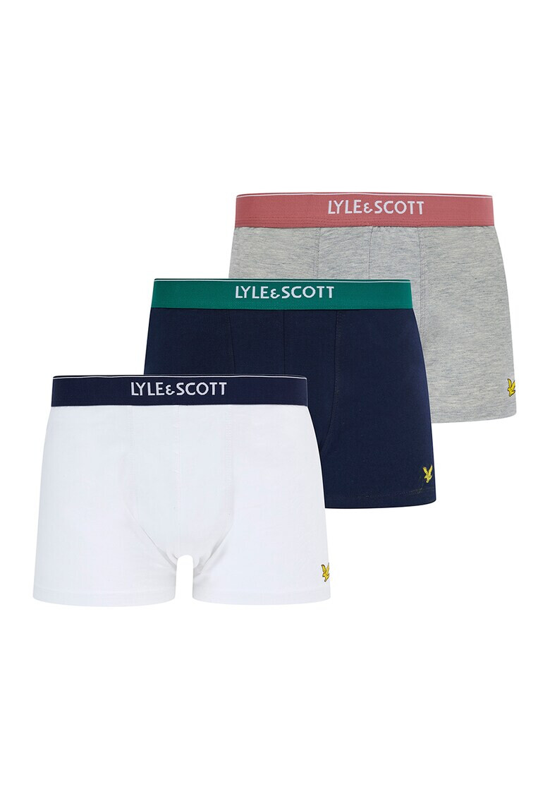 Lyle & Scott Боксерки с памук и лого - 3 чифта - Pepit.bg